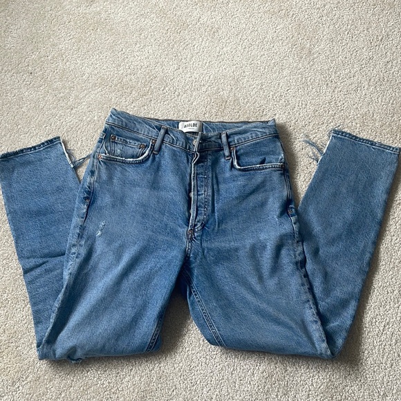 Agolde Denim - Agolde nico high rise slim blue jeans -28